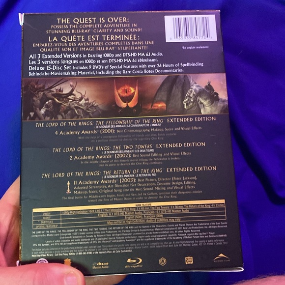 The Lord of the Rings Trilogy Extended Edition Blu Ray - Picture 3 of 7